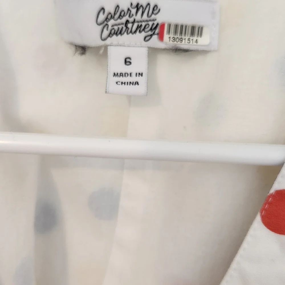 COLOR ME COURNTEY  Dipping Dot Minnie Midi Dress Size 6 - Picture 6 of 10